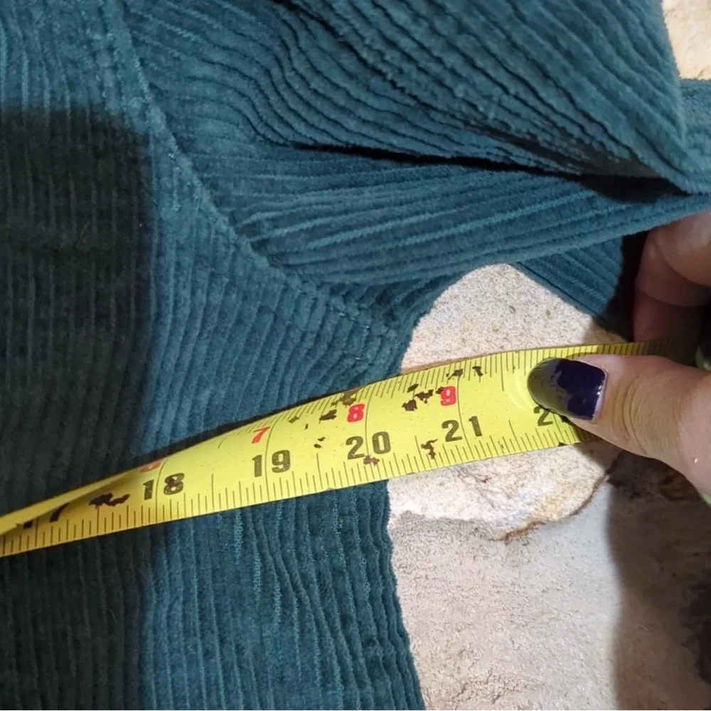 Free People Green Corduroy Jacket with Rust Accent - Picture 13 of 14
